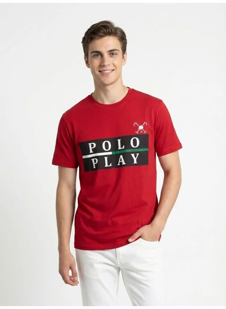 Polo Play Mens Graphic T-shirt -RED